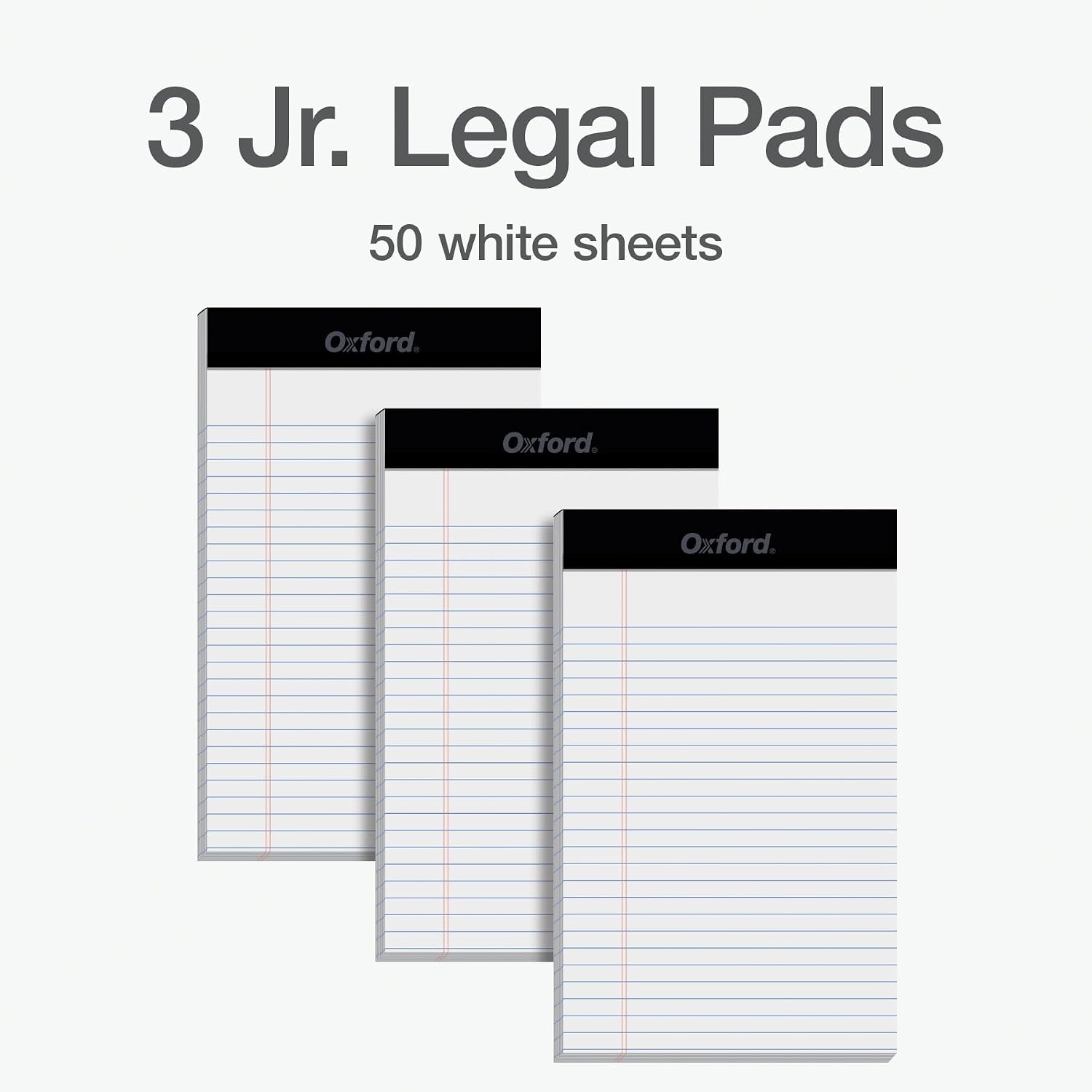 Oxford 5 x 8 Inch Legal Pads, Pack of 3, 50 Sheets Each - view 6